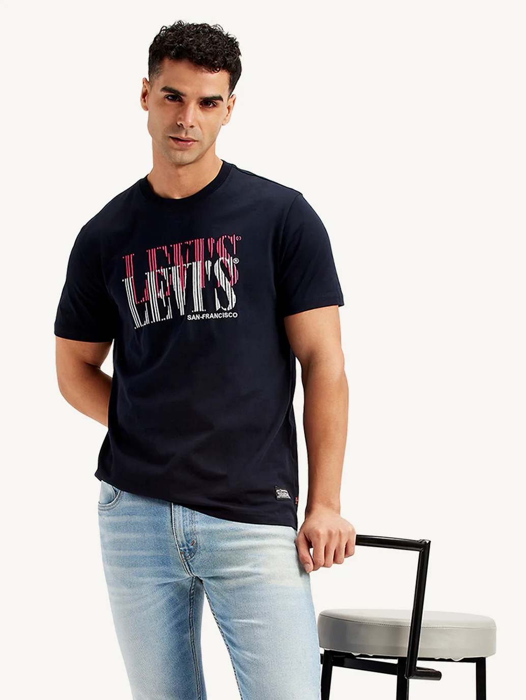 Men's Typographic Print Slim Fit T-shirt - Image 2