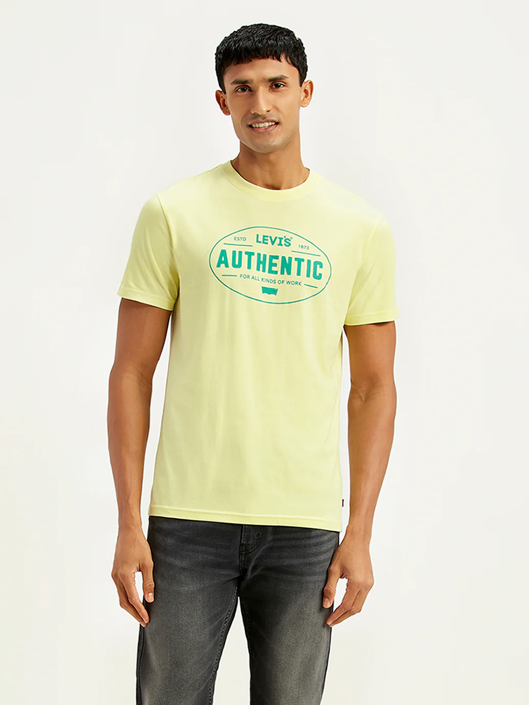 Men's Typographic Print Slim Fit T-Shirt - Image 3