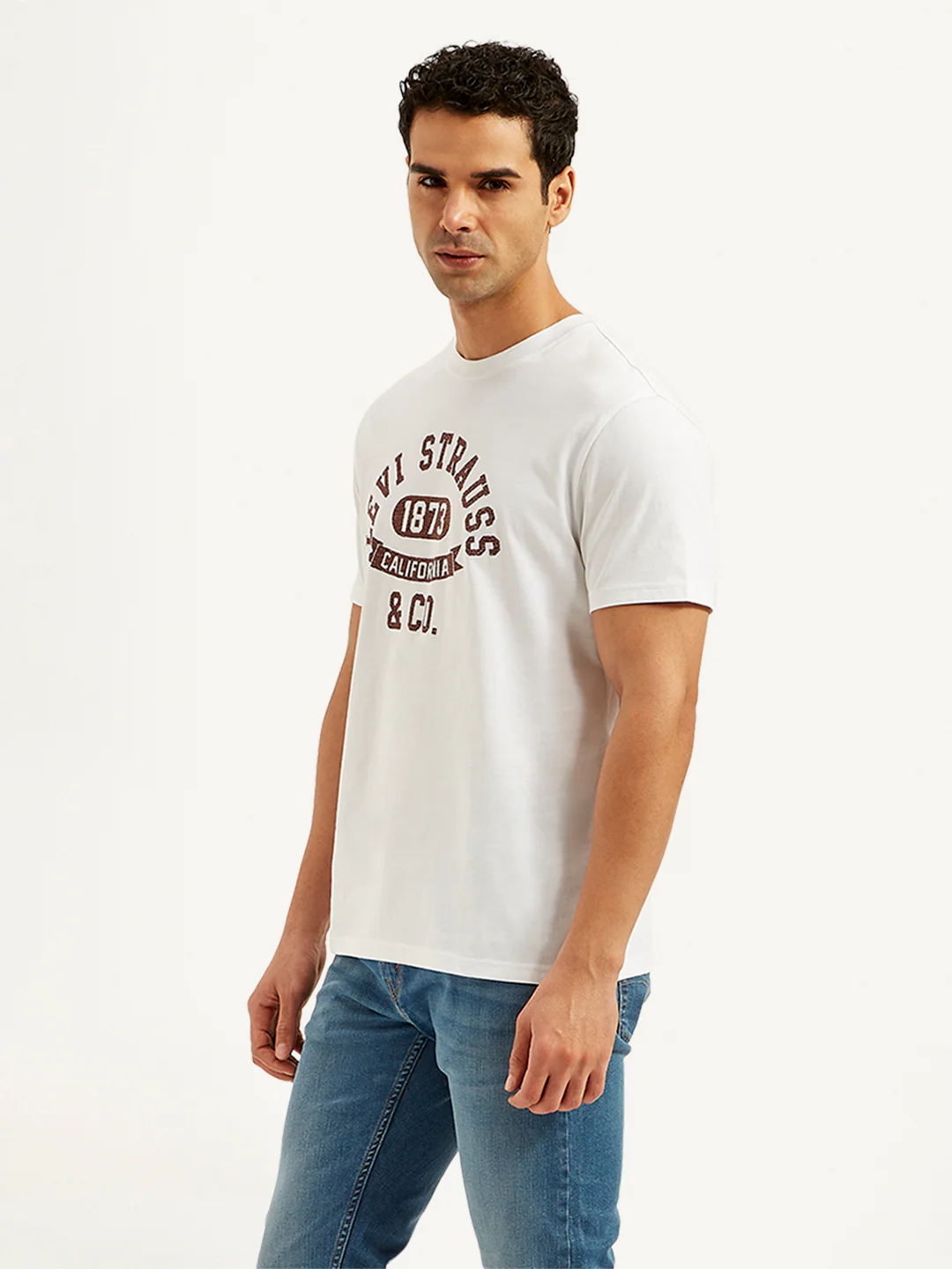 Men's Typographic Print Slim Fit T-Shirt - Image 4