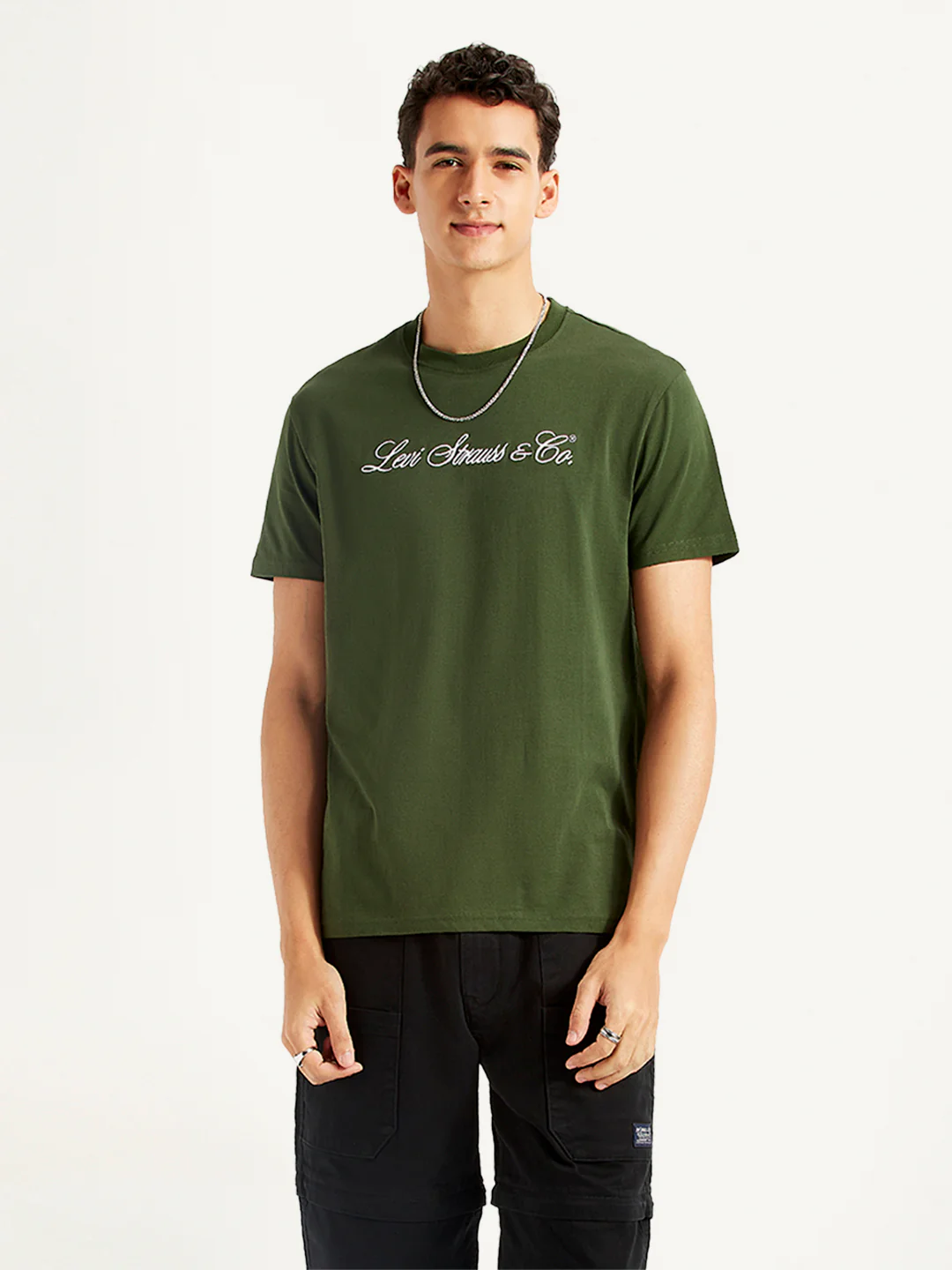 Men's Typographic Print Slim Fit T-shirt