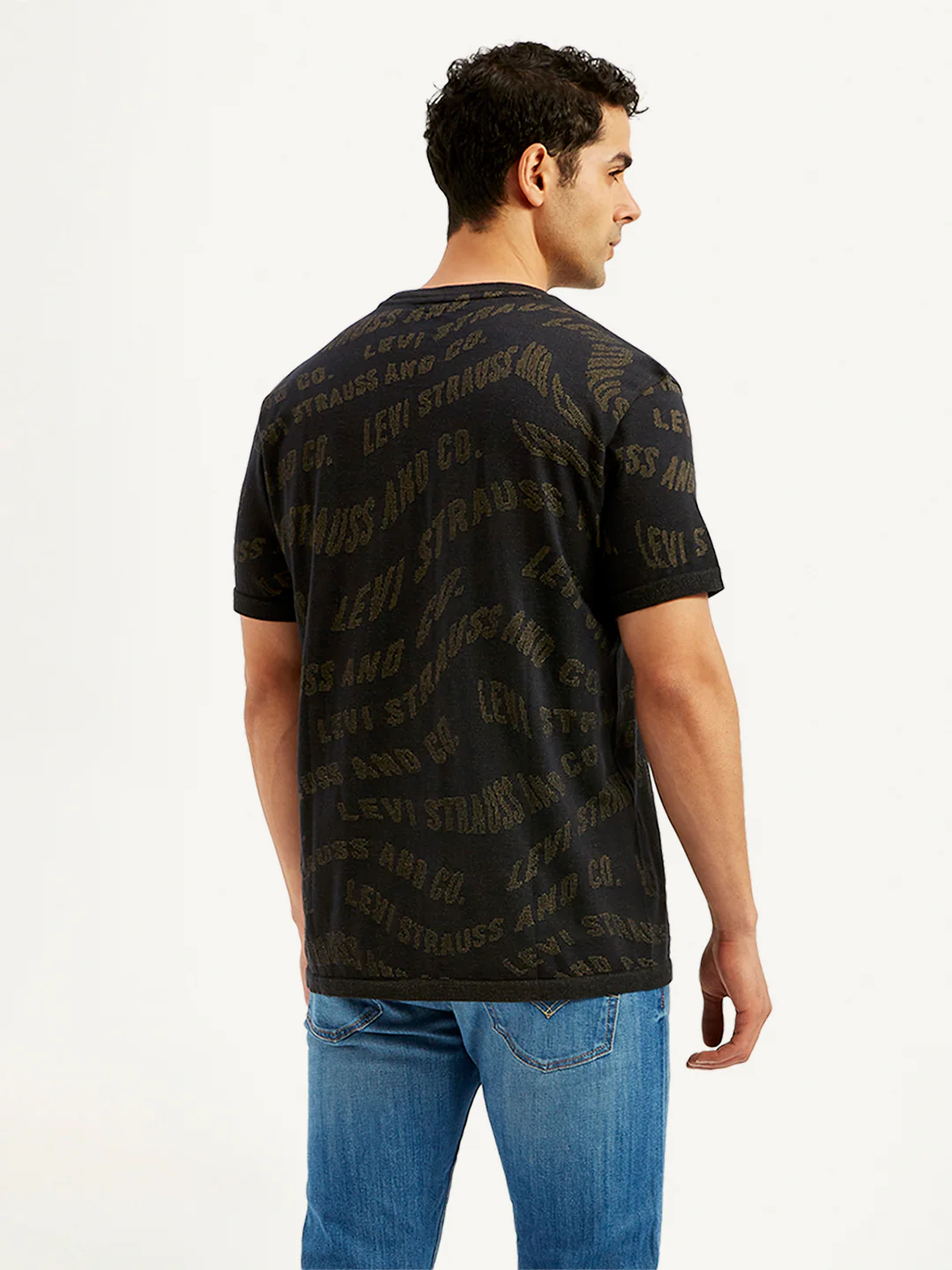 Men's Typographic Print Slim Fit T-Shirt - Image 3