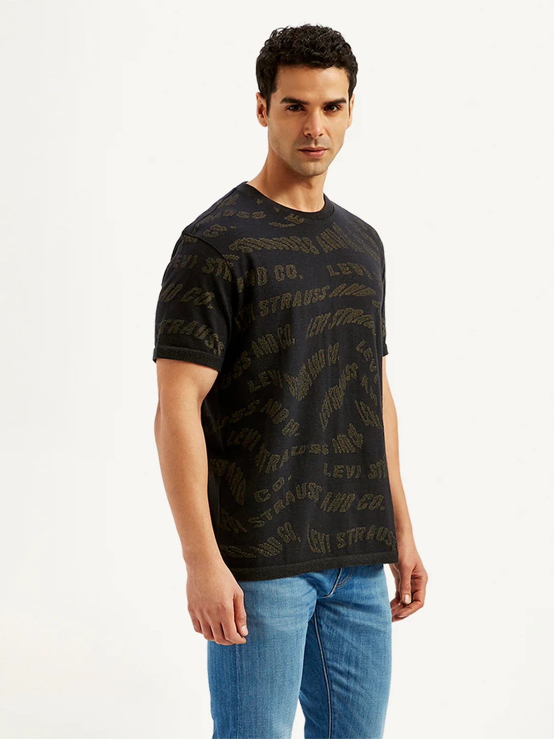 Men's Typographic Print Slim Fit T-Shirt - Image 4