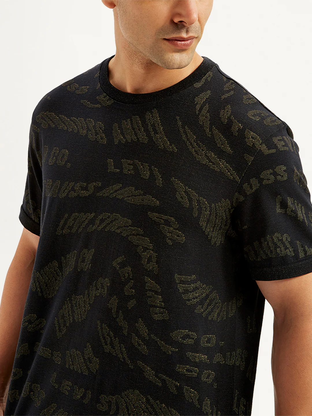 Men's Typographic Print Slim Fit T-Shirt - Image 5