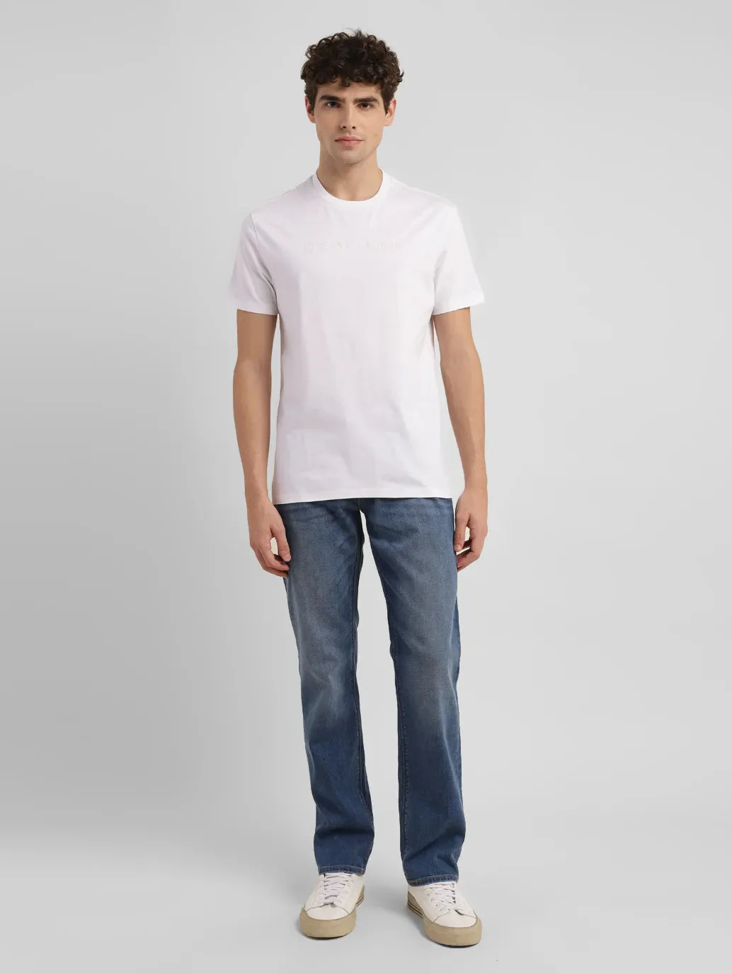 Men's Redloop Typographic Print Slim Fit T-shirt
