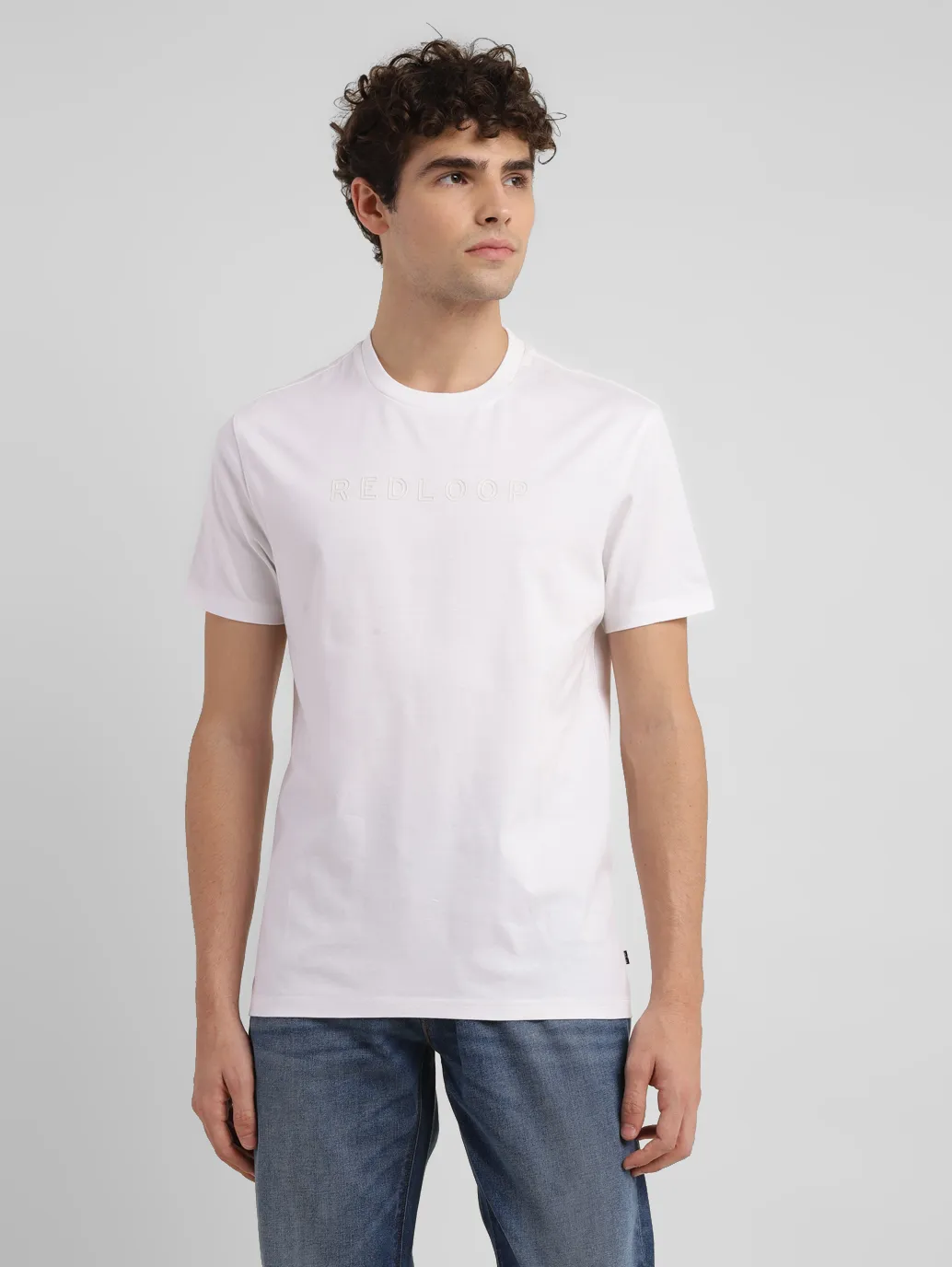 Men's Redloop Typographic Print Slim Fit T-shirt - Image 2