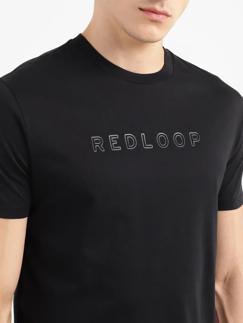 Men's Redloop Typographic Print Slim Fit T-shirt - Image 5