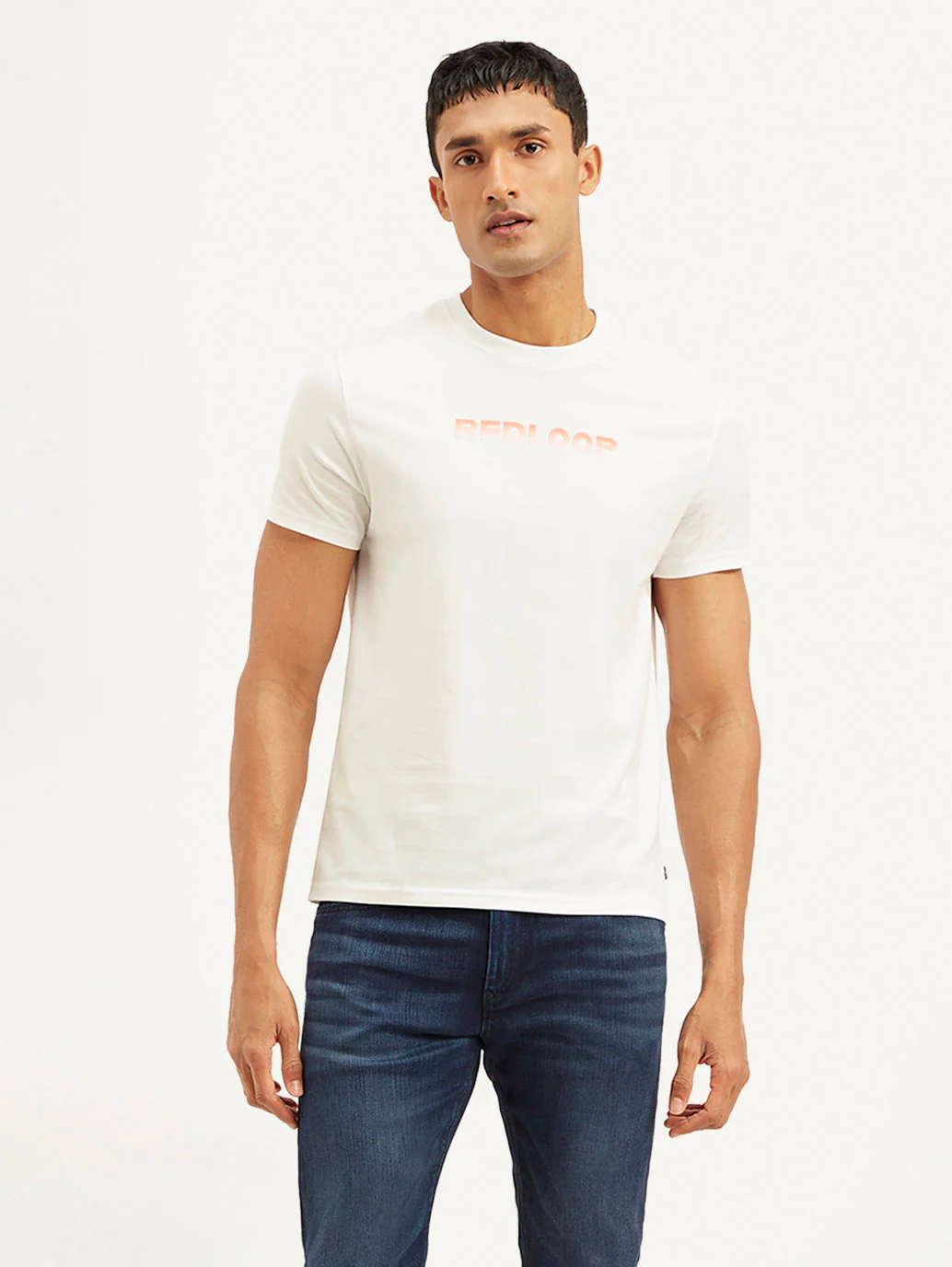 Men's Redloop Typographic Print Slim Fit T-shirt - Image 2