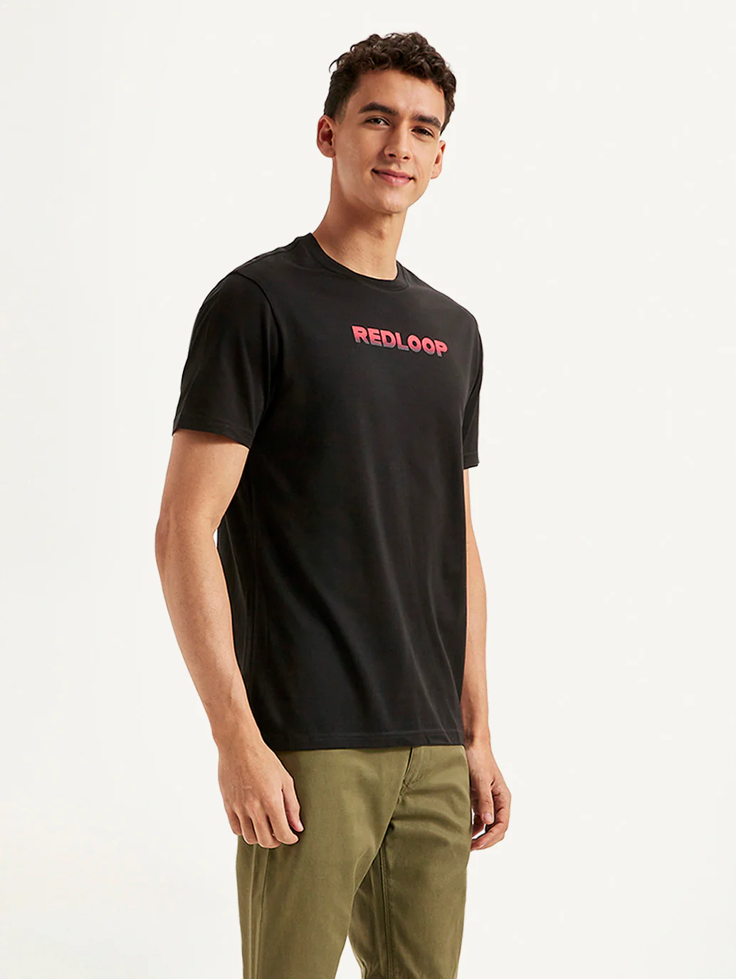 Men's Redloop Typographic Print Slim Fit T-shirt - Image 5