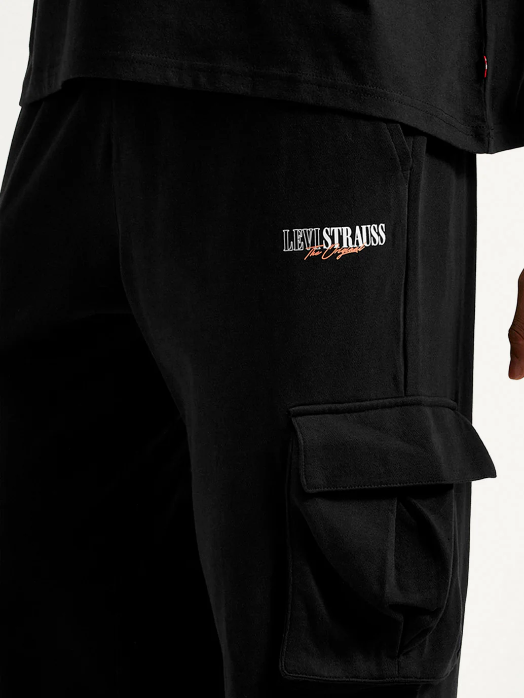 Men's Typography Black Crew Neck Co-Ord Set - Image 4