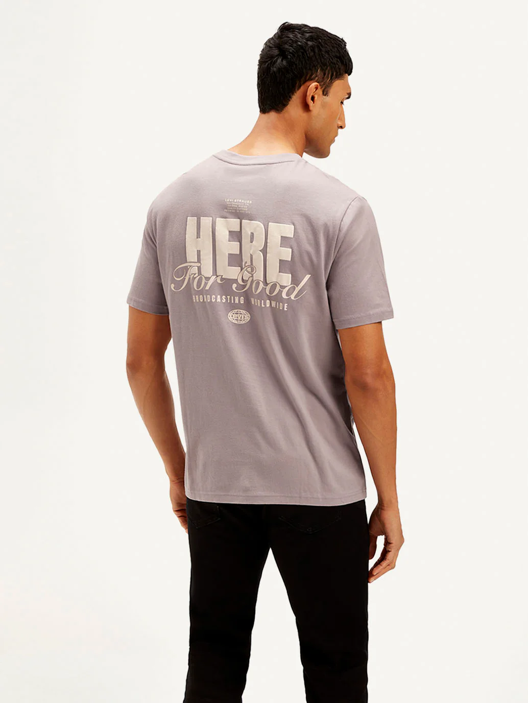 Men's Typography Crew Neck T-shirt - Image 3