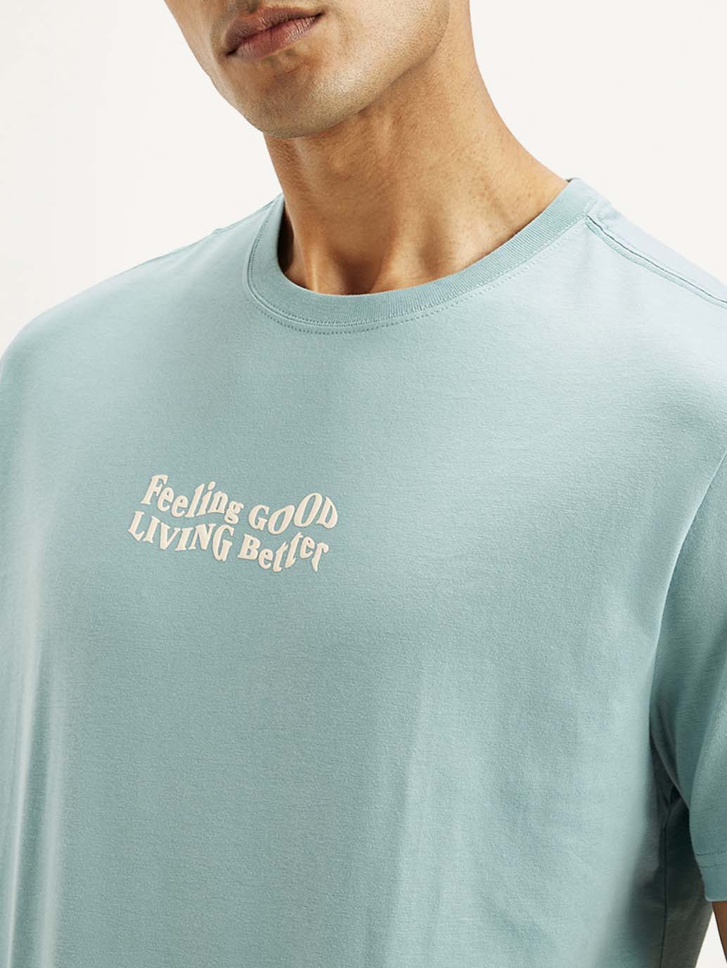 Men's Typography Crew Neck T-shirt - Image 4