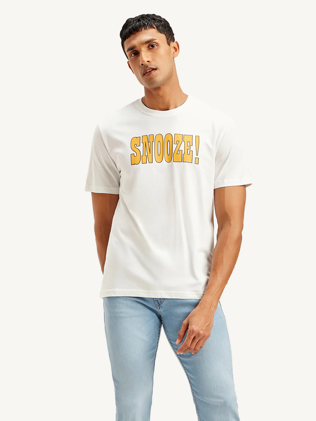 Men's Typography Crew Neck T-shirt - Image 2