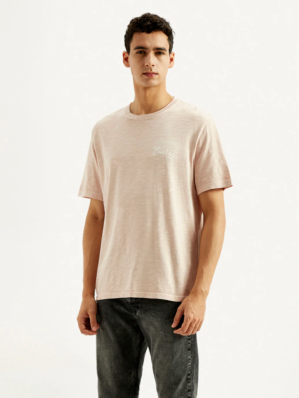 Men's Typography Overdyed Crew Neck T-shirt - Image 6