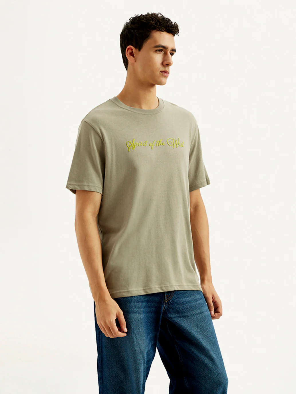Men's Typography Crew Neck T-shirt - Image 3
