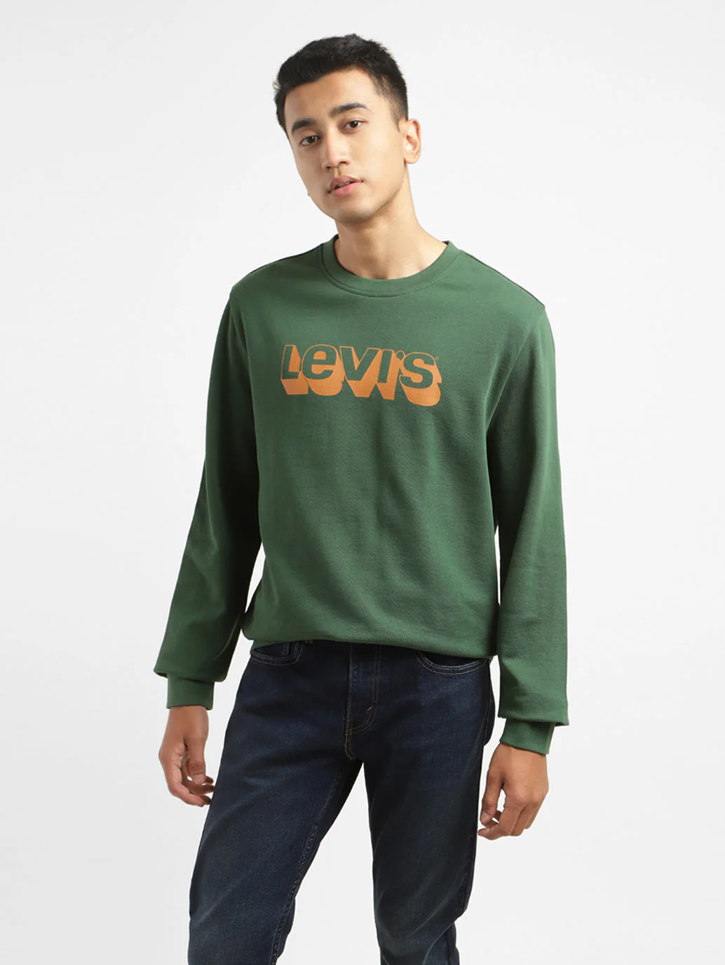 Men's Brand Logo Crew Neck Sweatshirt - Image 2