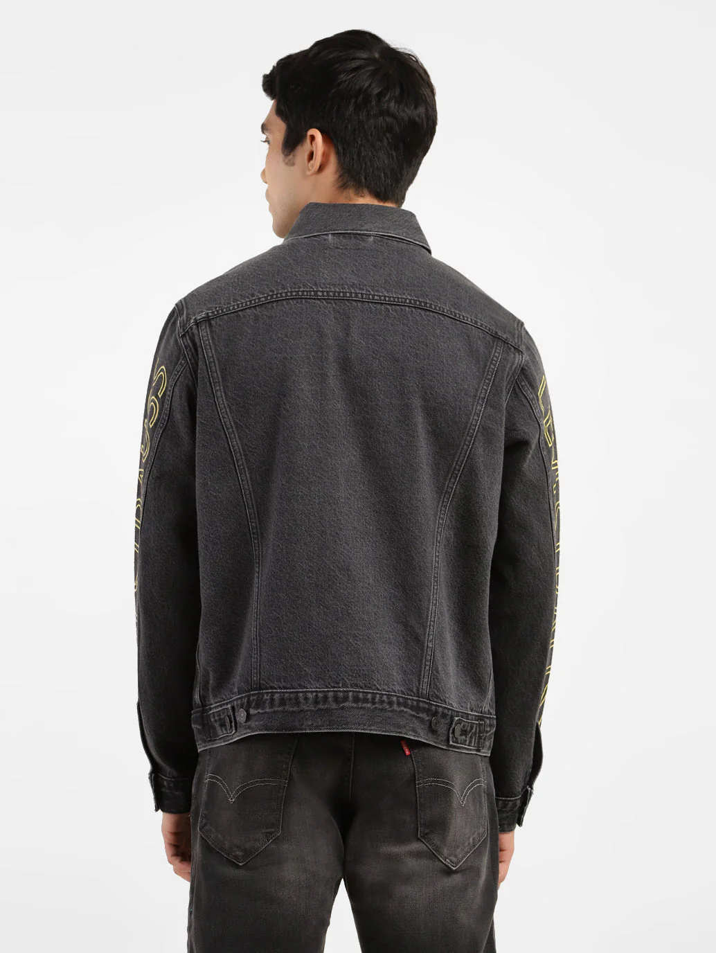 Men's Printed Spread Collar Denim Jacket - Image 3