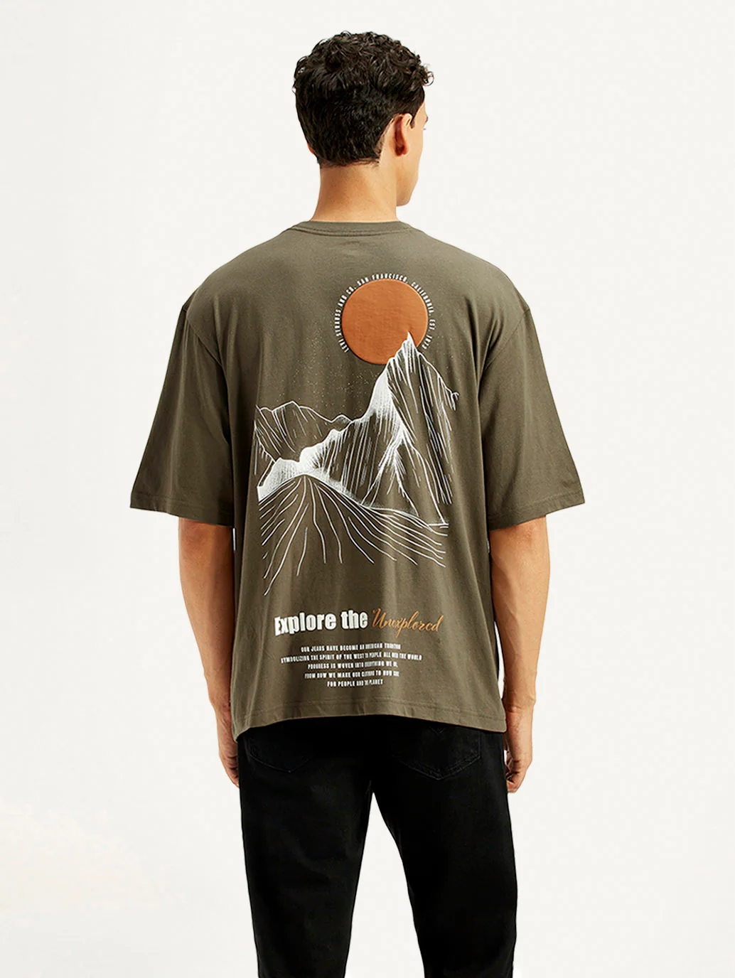 Men's Typography Loose Fit T-Shirt - Image 3