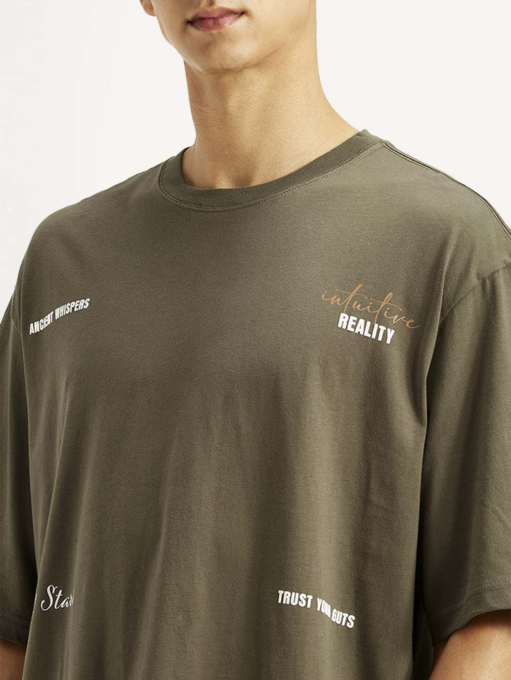 Men's Typography Loose Fit T-Shirt - Image 4