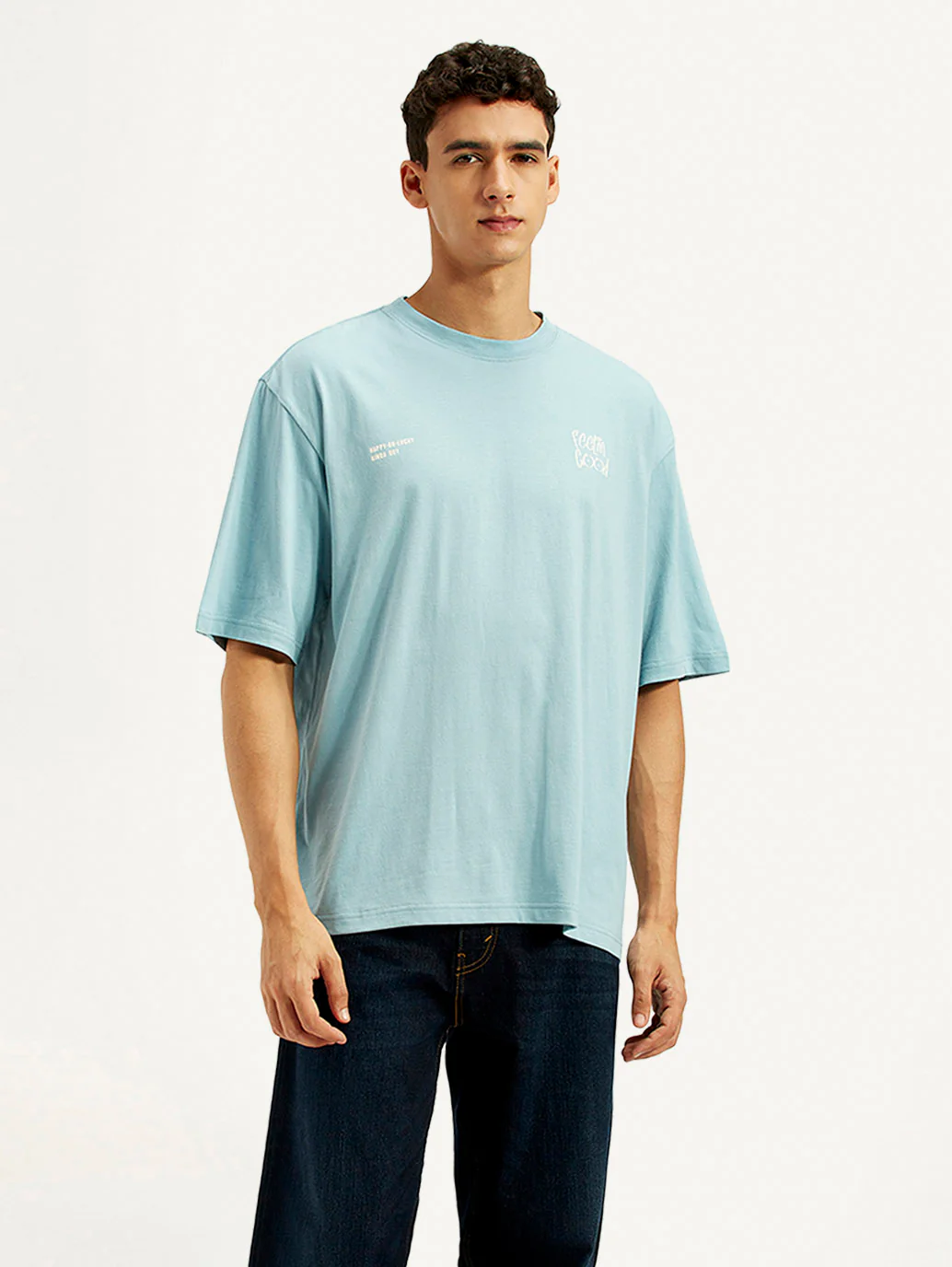 Men's Typography Loose Fit T-Shirt - Image 2