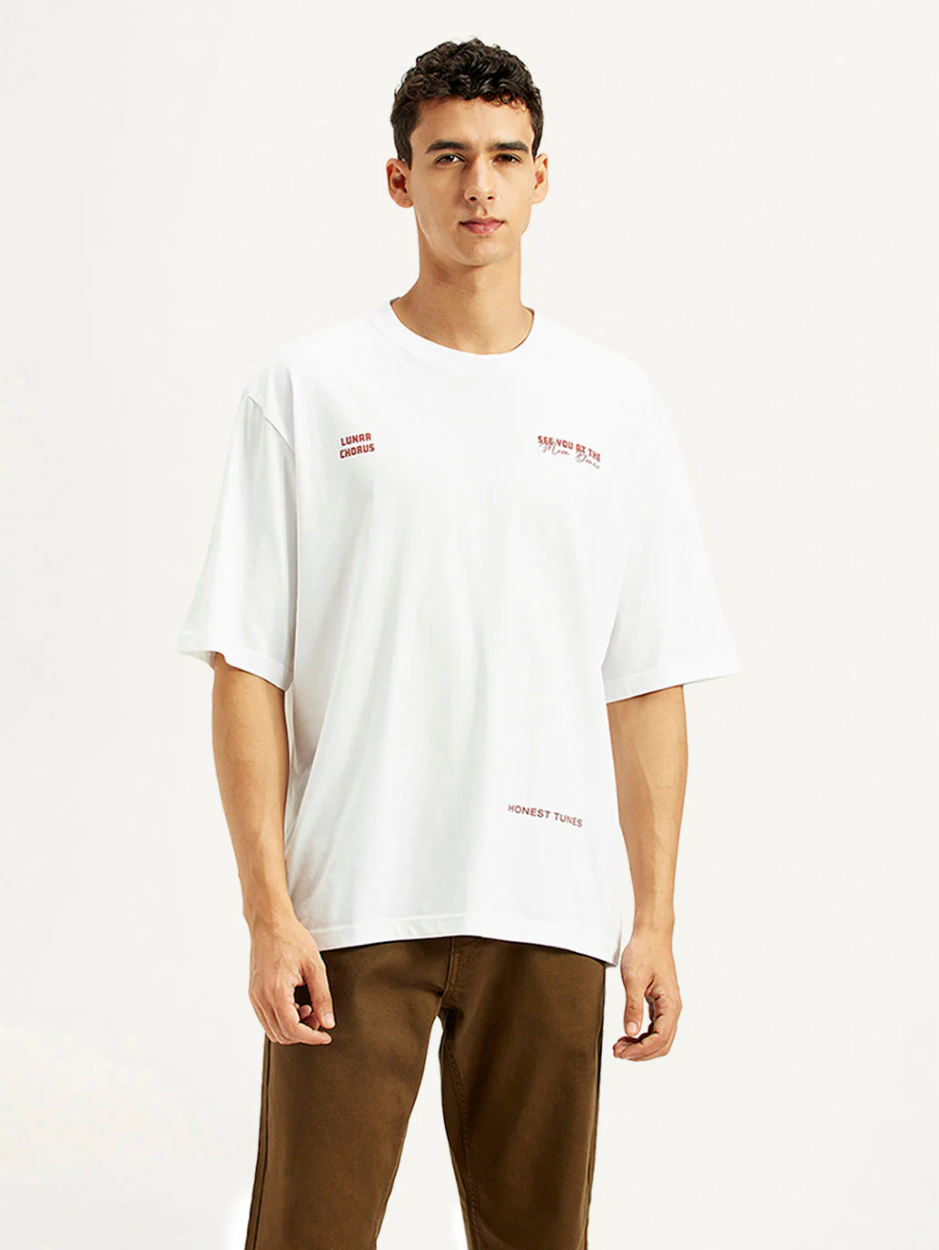 Men's Typography Loose Fit T-Shirt - Image 2