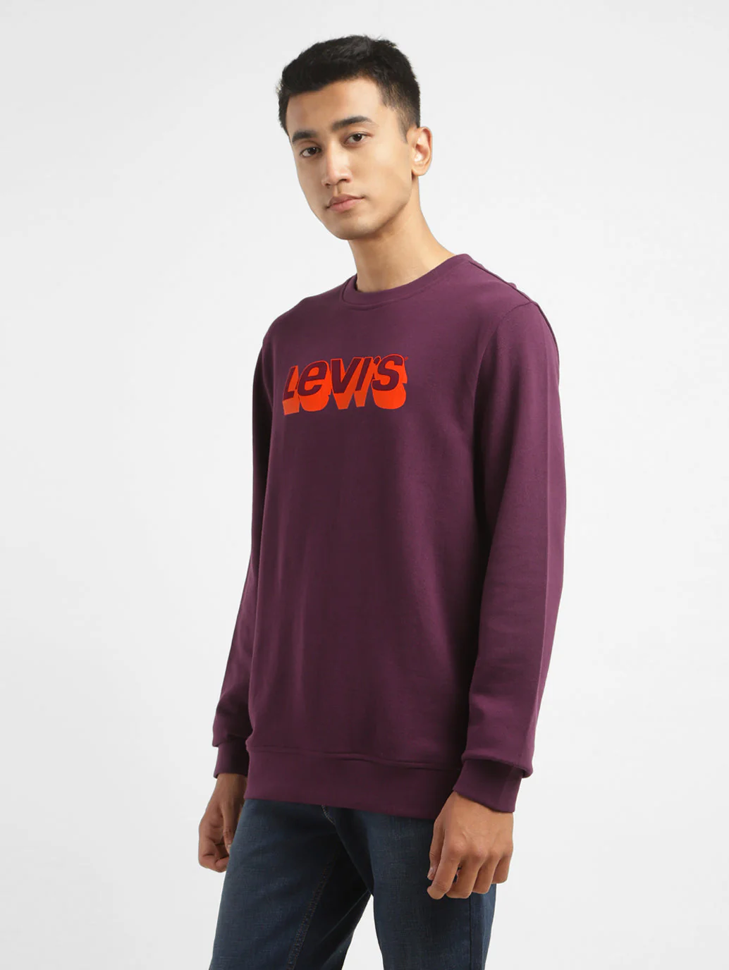 Men's Brand Logo Crew Neck Sweatshirt - Image 4