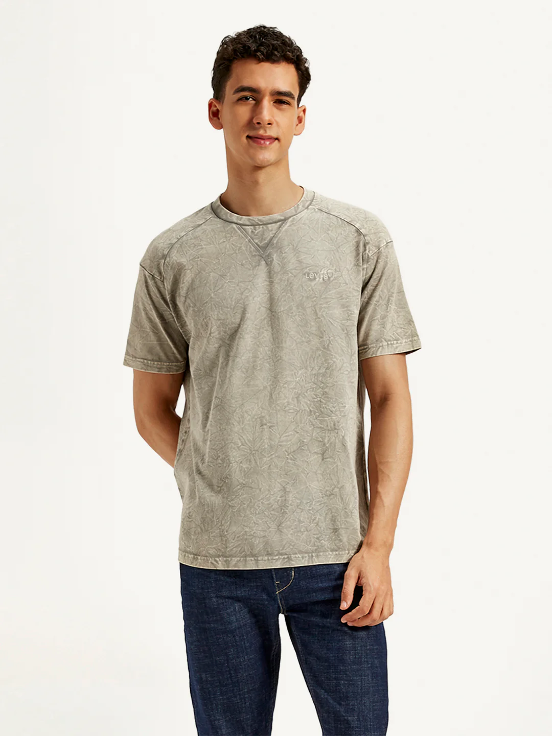 Men's Dyed Crew Neck T-Shirt - Image 2