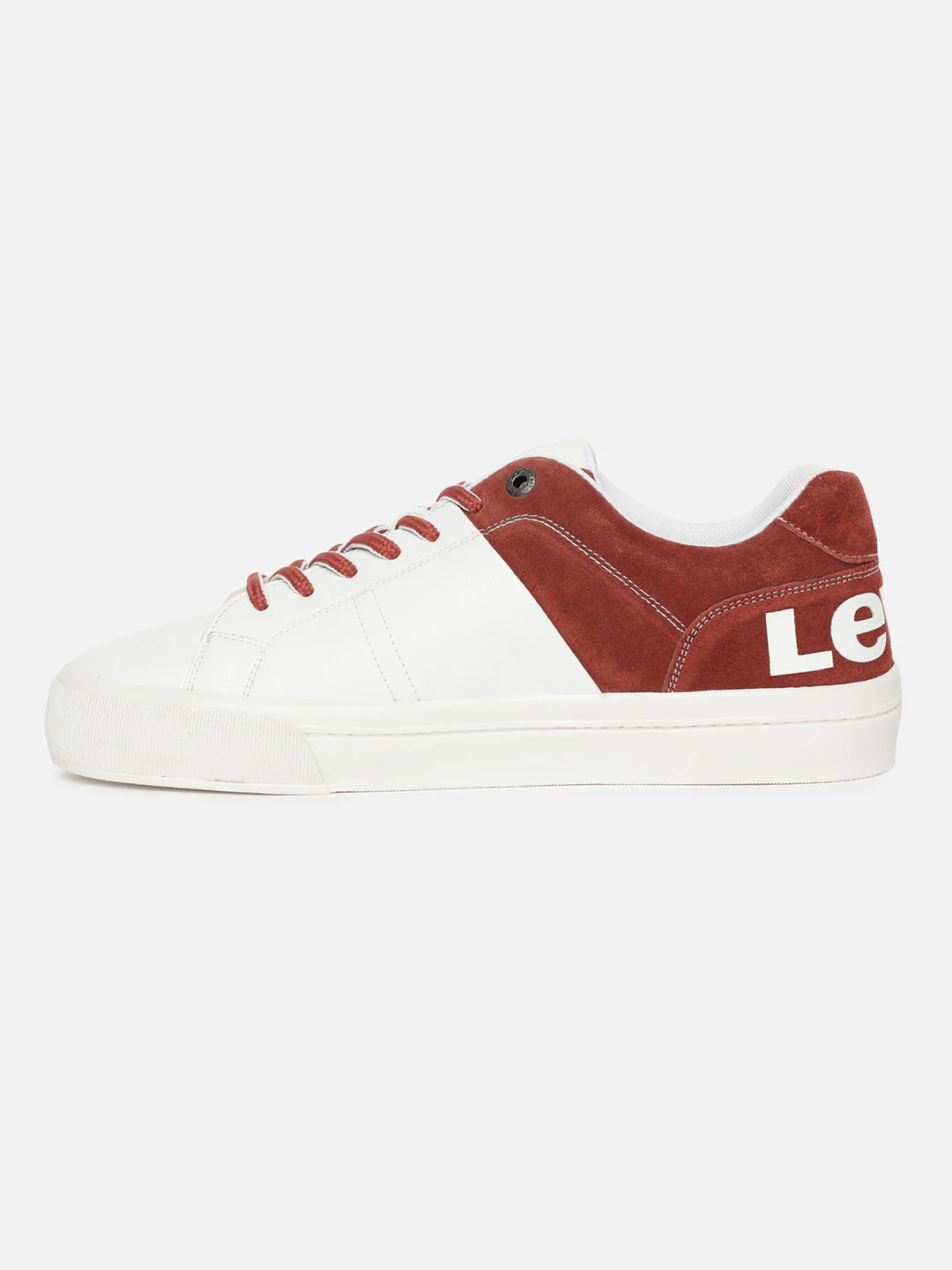 Men's White And Red Colorblock Shoes - Image 4