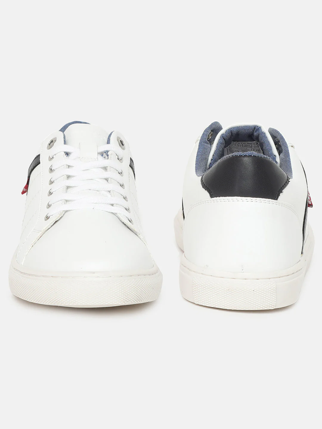 Men's White Colorblock Shoes - Image 3