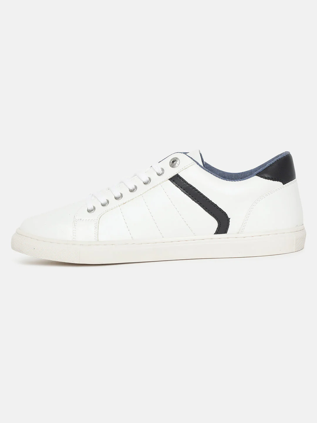 Men's White Colorblock Shoes - Image 4