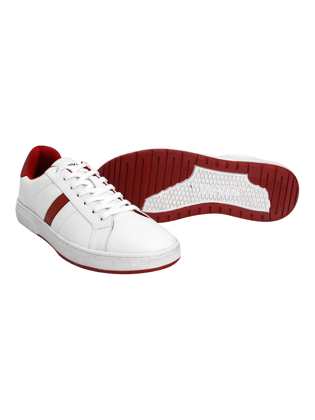 Men's White Colorblock Sneakers - Image 3