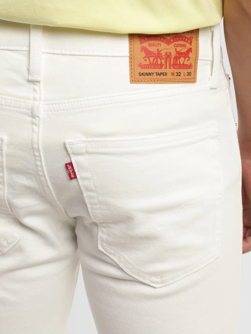 Men's White Skinny Fit Mid Rise Jeans - Image 9
