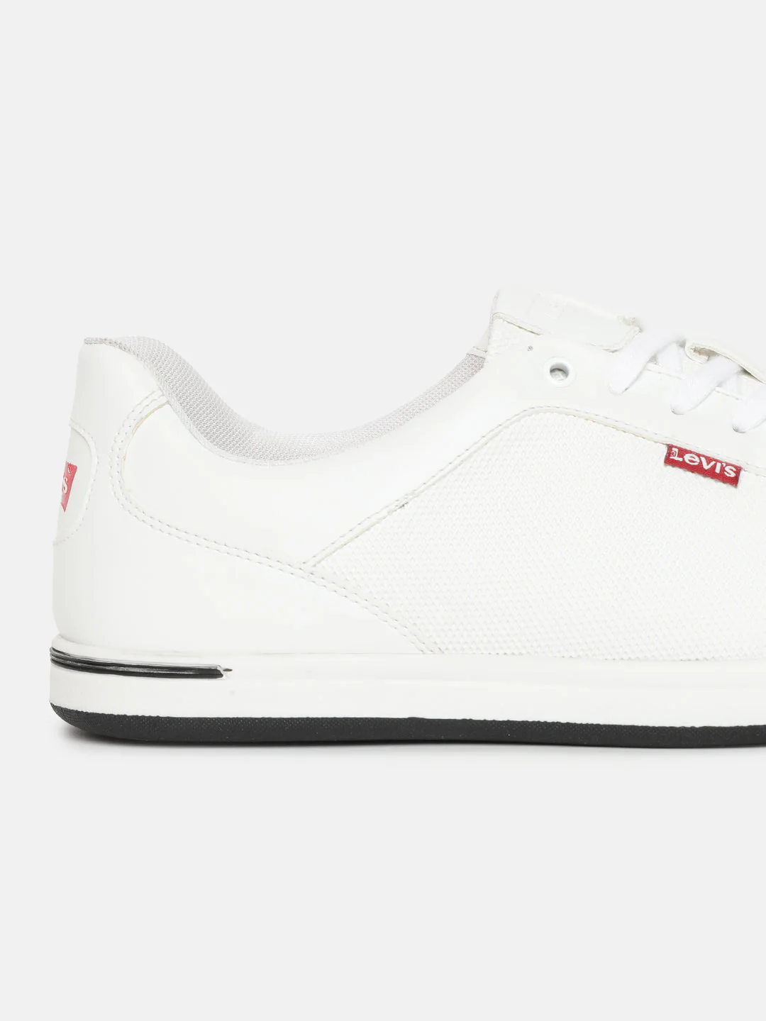 Men's White Solid Shoes - Image 2