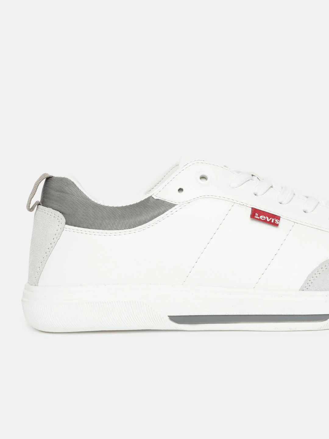 Men's White Solid Shoes - Image 2
