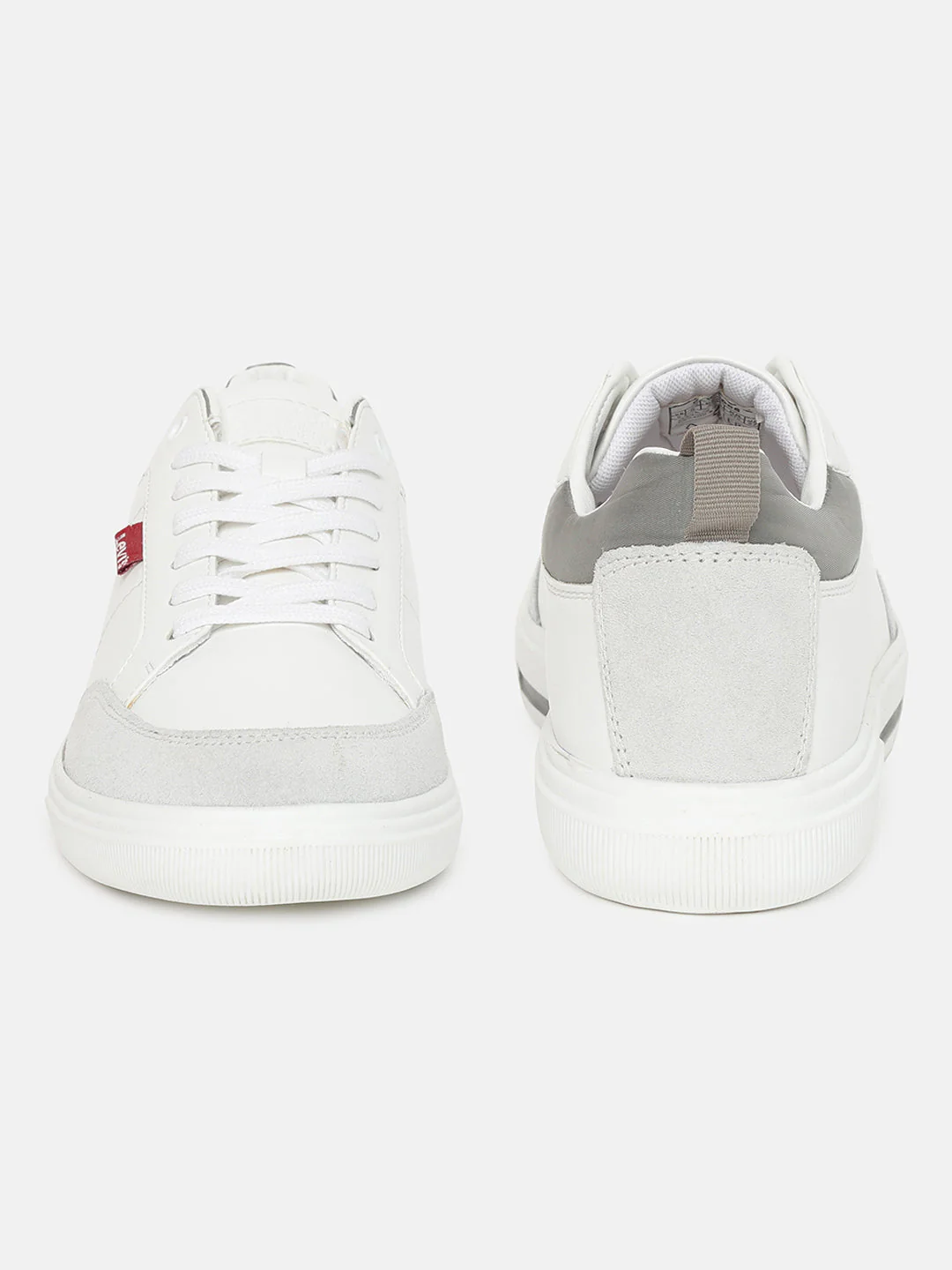 Men's White Solid Shoes - Image 3