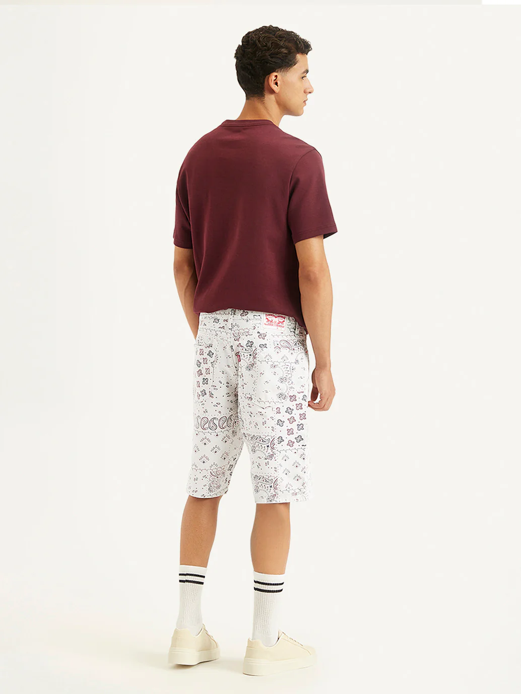 Men's White Tapered Shorts - Image 3