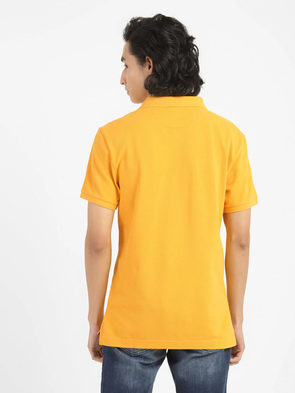 Men's Yellow Polo Collar T-Shirt - Image 3