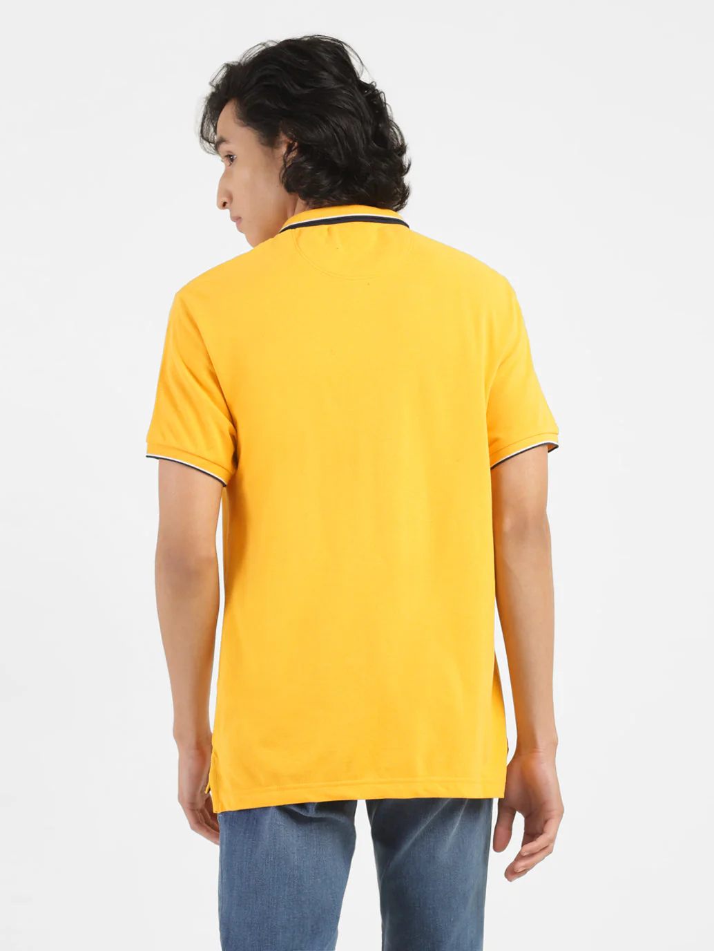 Men's Yellow Polo Collar T-Shirt - Image 3