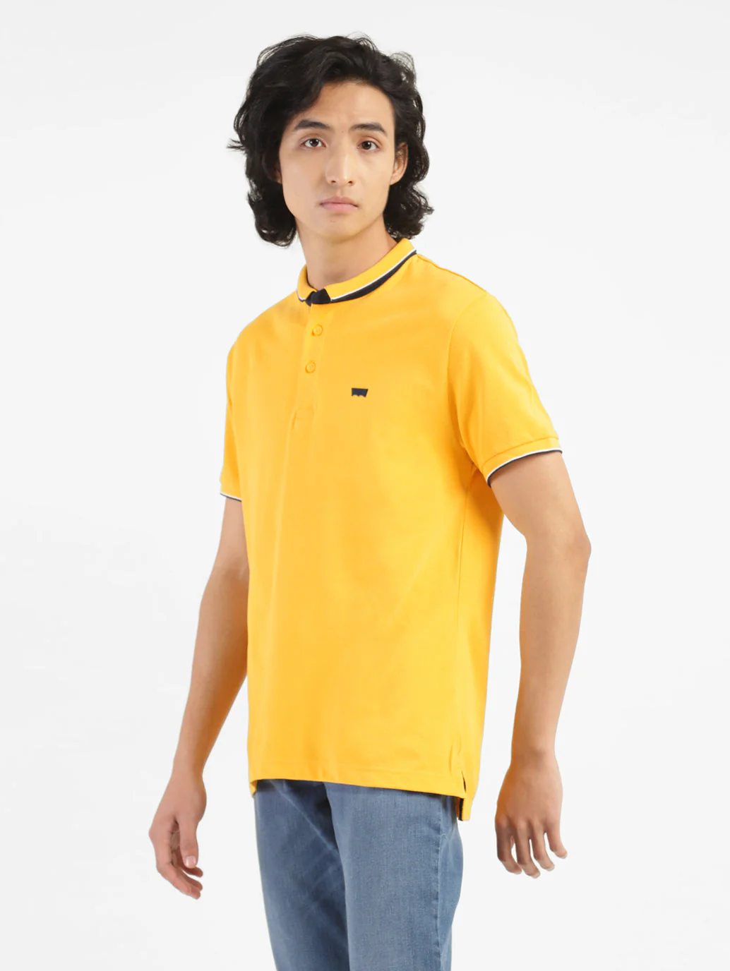 Men's Yellow Polo Collar T-Shirt - Image 4