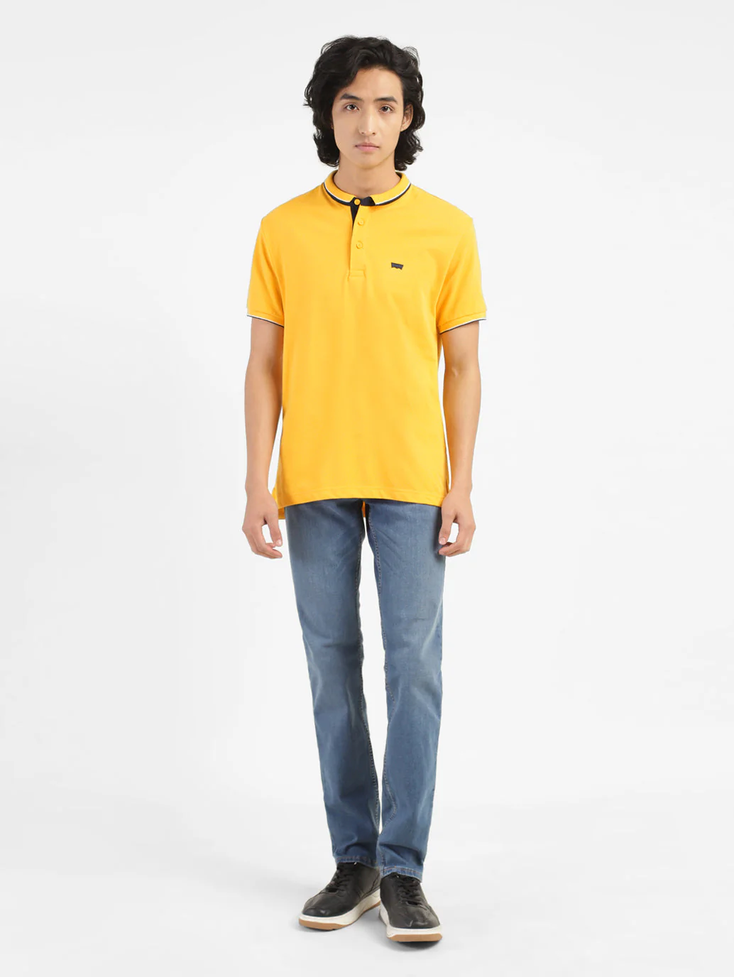 Men's Yellow Polo Collar T-Shirt - Image 5