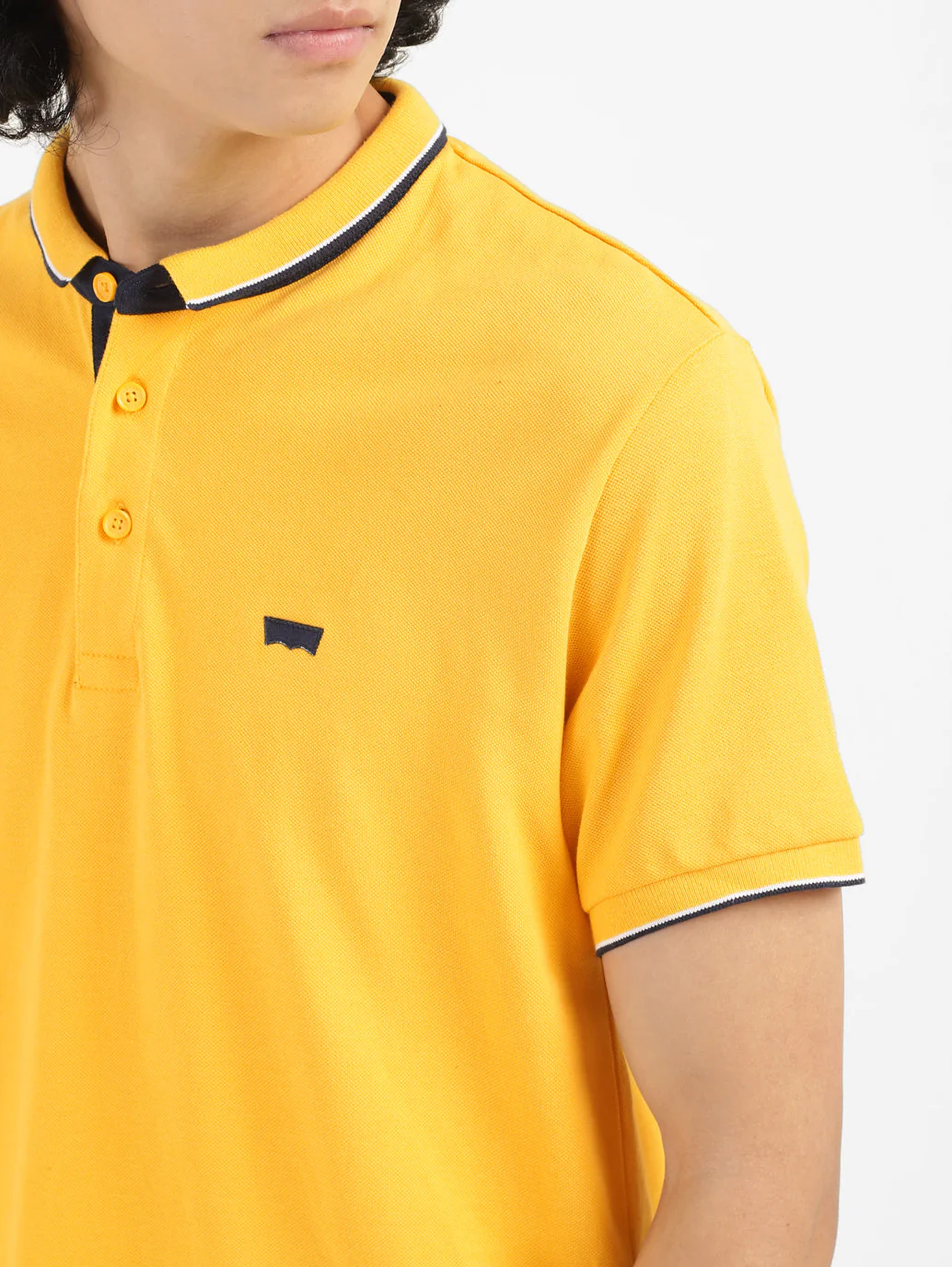 Men's Yellow Polo Collar T-Shirt - Image 6