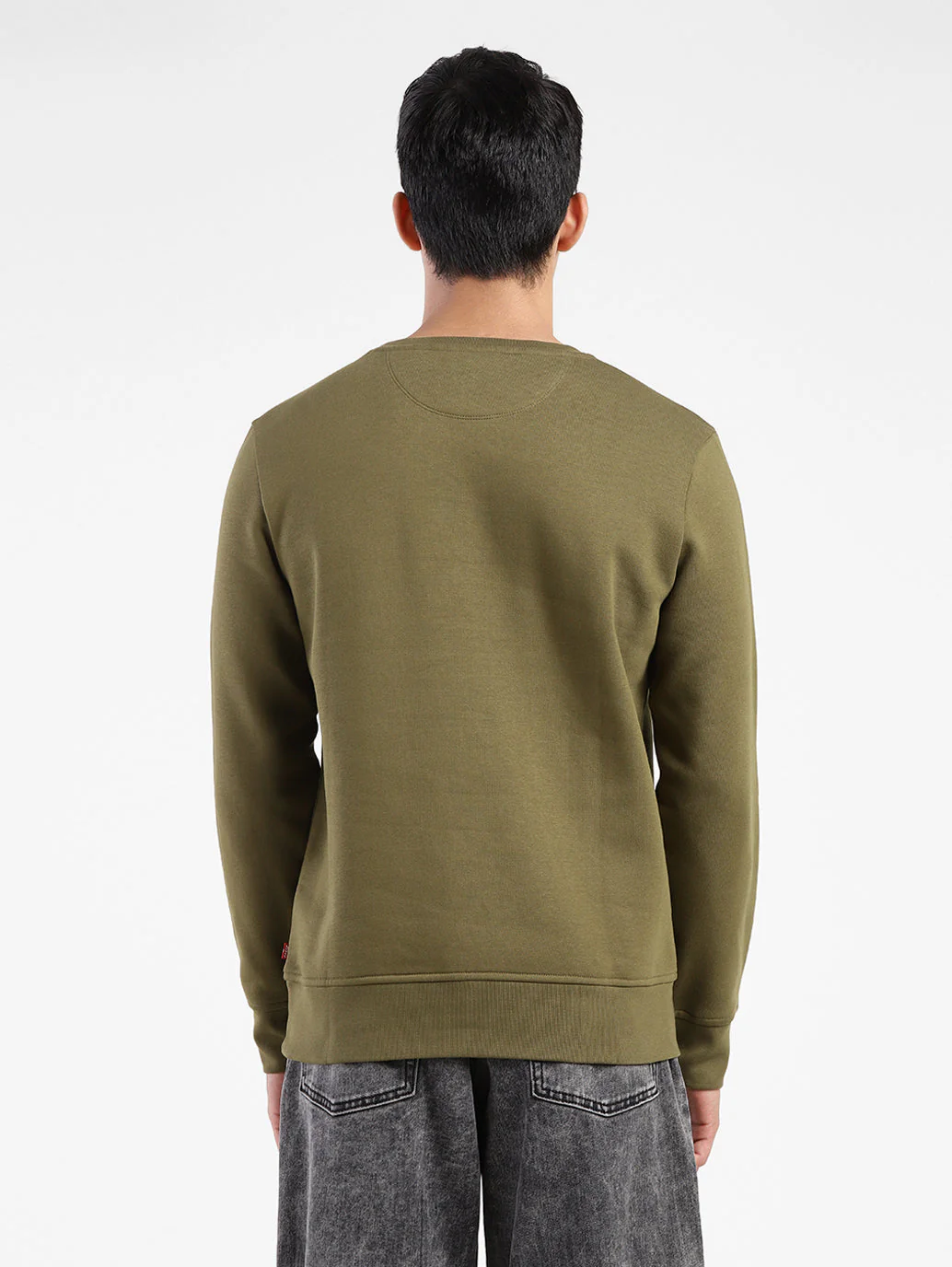 Men's Brand Logo Crew Neck Sweatshirt Green - Image 3