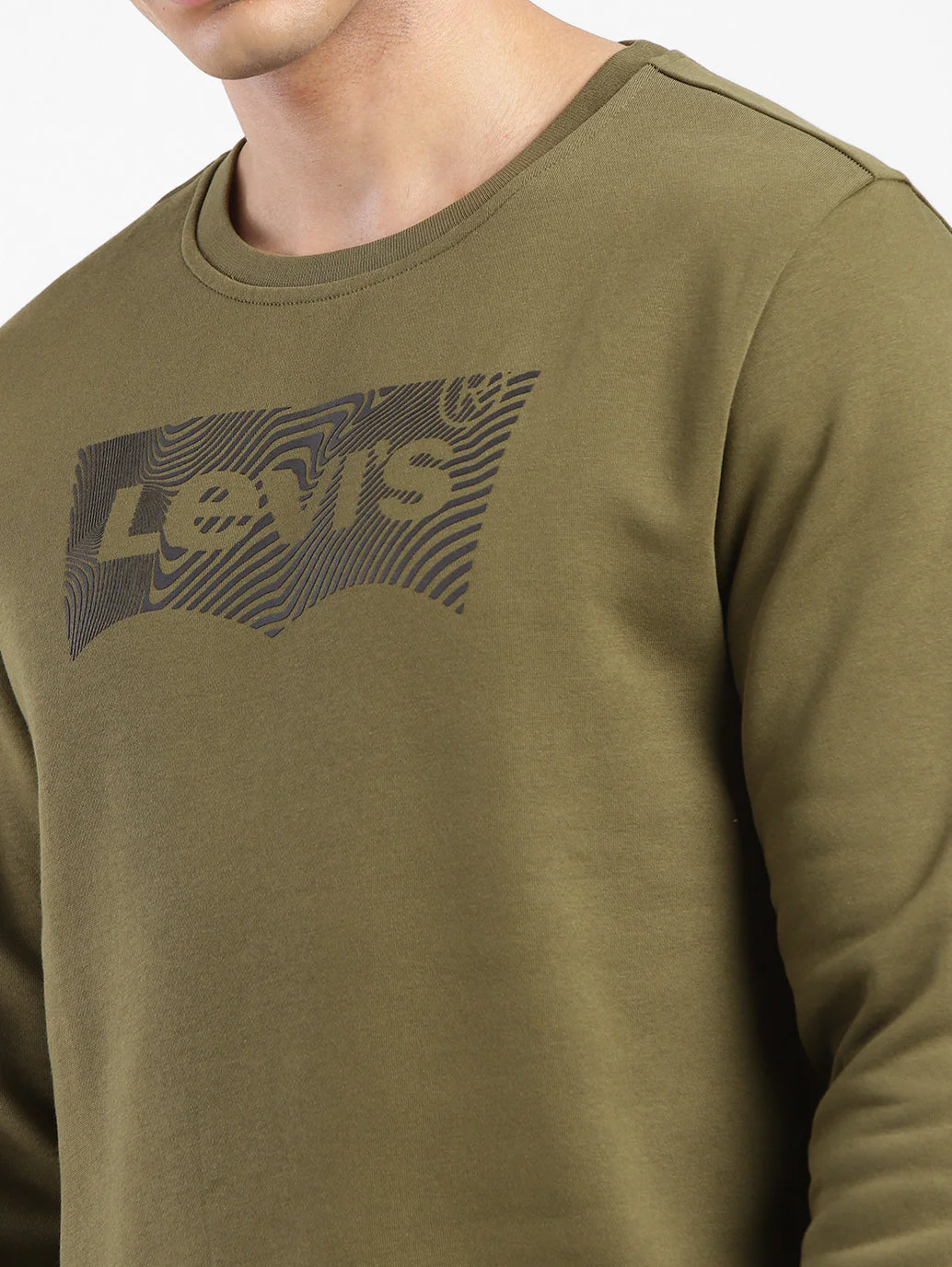 Men's Brand Logo Crew Neck Sweatshirt Green - Image 5