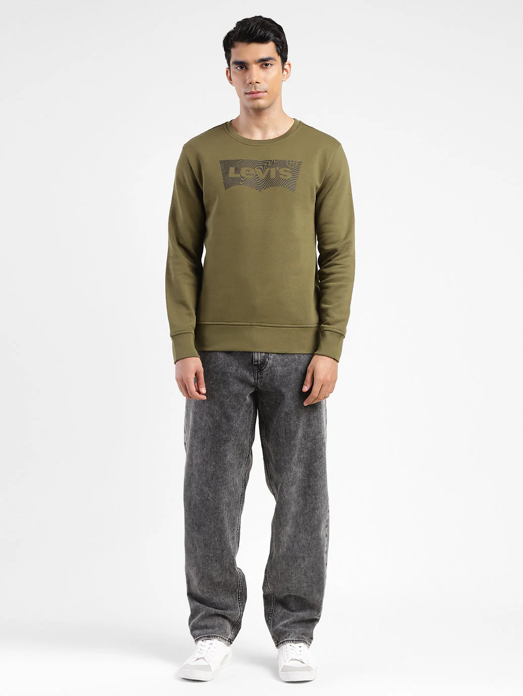 Men's Brand Logo Crew Neck Sweatshirt Green - Image 6