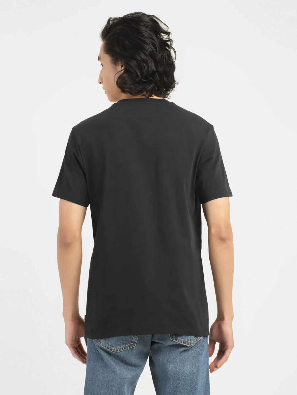 Men's Brand Logo Crew Neck T-shirt Black - Image 3