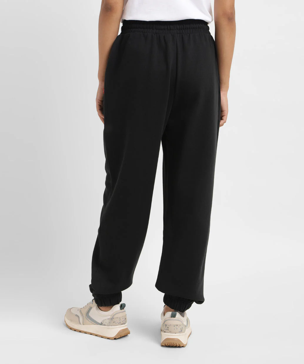 Women's Mid Rise Black Regular Fit Joggers - Image 3