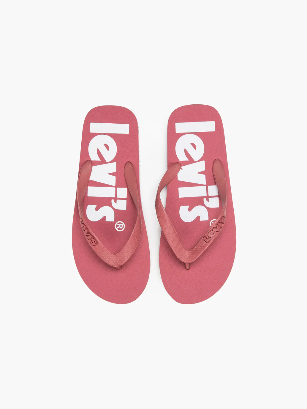 Unisex Dark Pink Debossed & Printed Logo Flip-Flops - Image 3