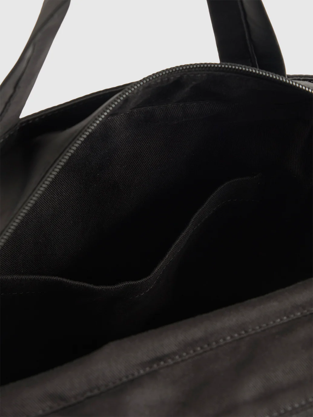 Unisex Black Solid Tote Bag - Image 5