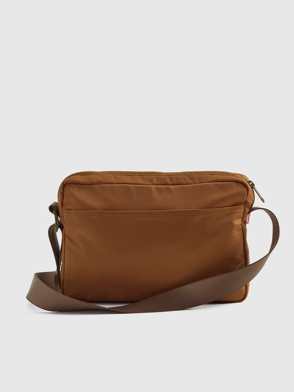 Unisex Brown Solid Messenger Bag - Image 3