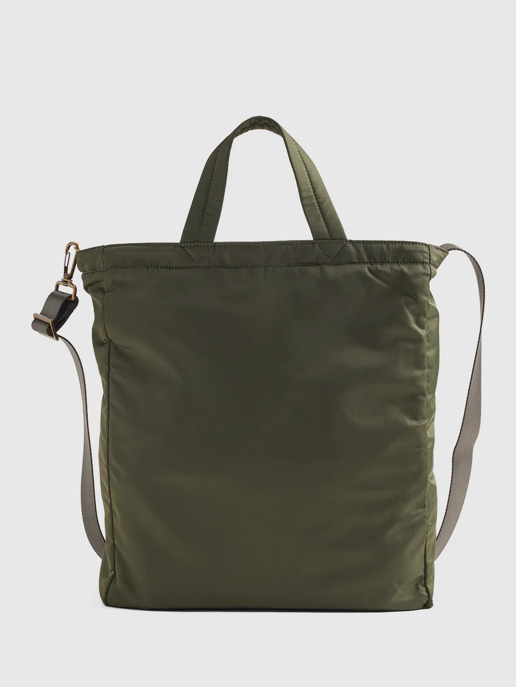 Unisex Olive Solid Tote Bag - Image 3