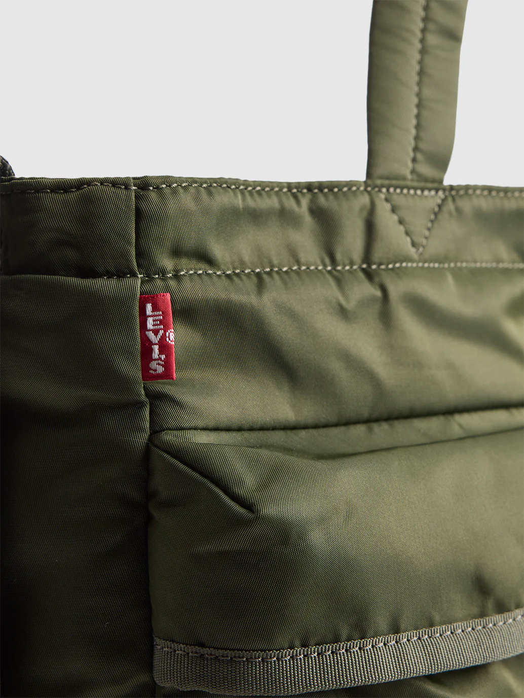 Unisex Olive Solid Tote Bag - Image 4